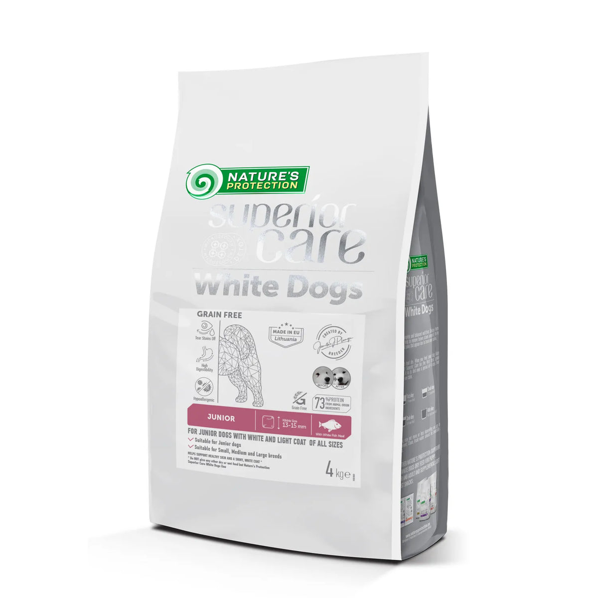NATURE’S PROTECTION WHITE PERRO JUNIOR GRAIN FREE PESCADO BLANCO 4KG