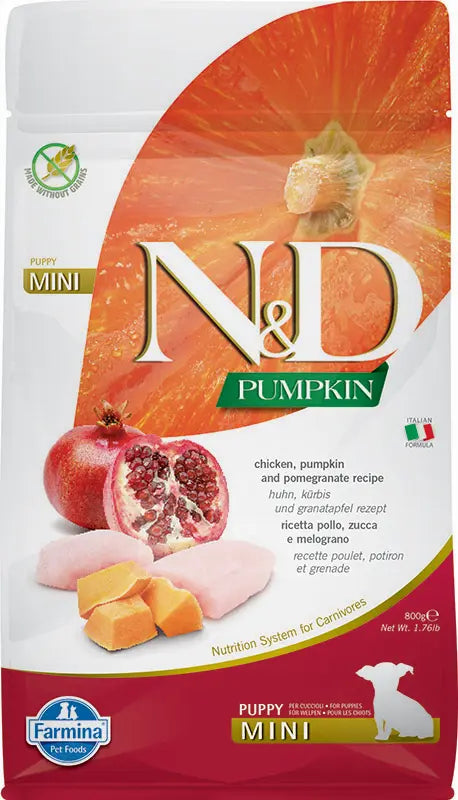 FARMINA ND PERRO PUPPY PUMPKIN MINI POLLO 800GR