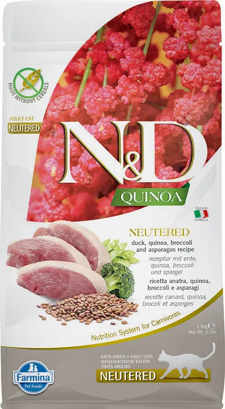 FARMINA ND GATO QUINOA NEUTERED PATO 1,5KG