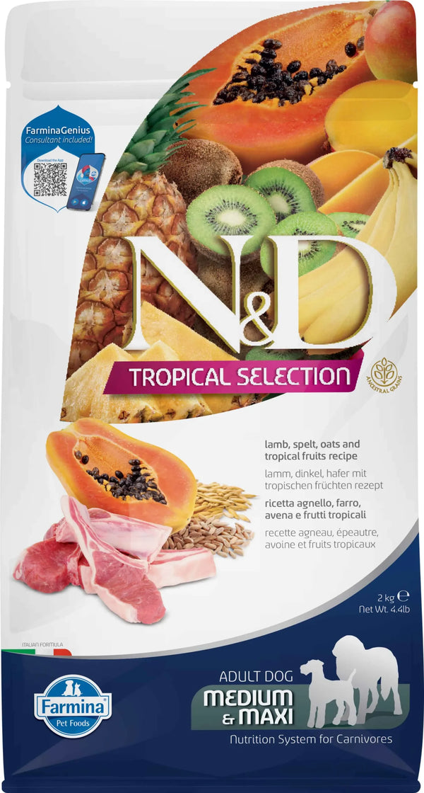 Farmina Nd Perro Tropical Selection Med Maxi Cordero 2Kg