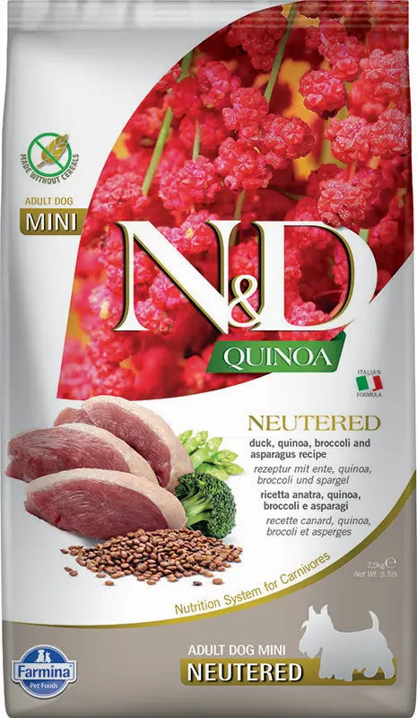 FARMINA ND PERRO QUINOA NEUTERED PATO MINI 2,5KG