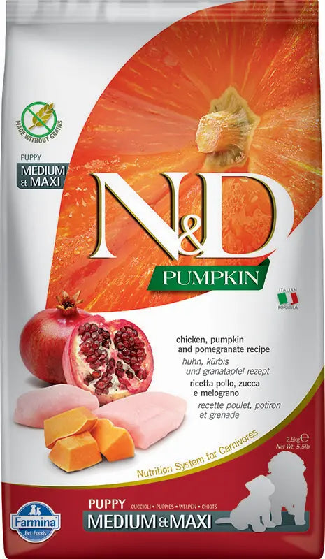 Farmina Nd Perro Cachorro Pumpkin Medium Maxi Pollo 2,5Kg
