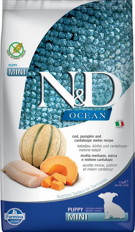 FARMINA ND PERRO OCEAN PUPPY BACALAO PUMPKN MINI 2,5KG