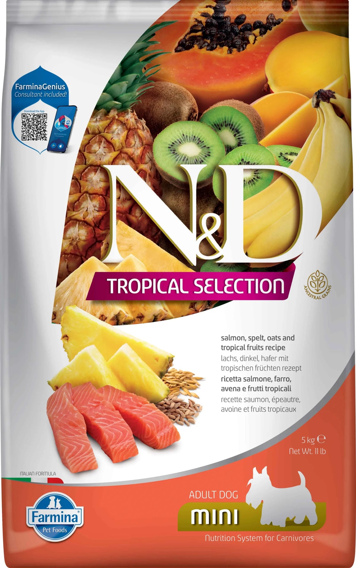 FARMINA ND PIENSO PERRO TROPICAL SELECTION MINI SALMON 5KG