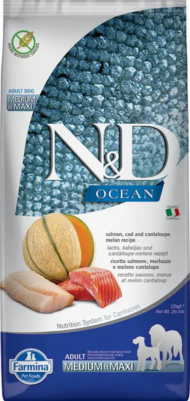 Farmina Nd Perro Ocean Salmon Bacalao Medium Maxi 12Kg