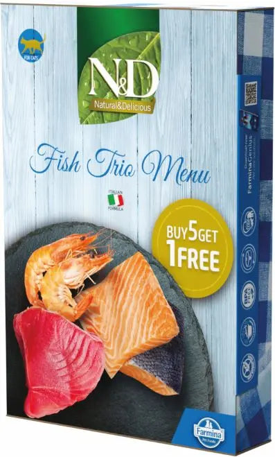 Farmina N&D Gato Natural Fish Trio Menu 6X70Gr