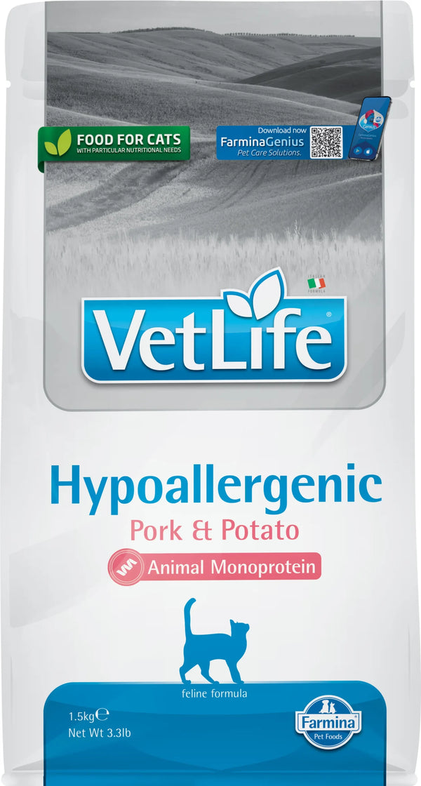 Farmina Pienso Vet Life Gato Hipoalergénico Cerdo Adulto 1,5Kg