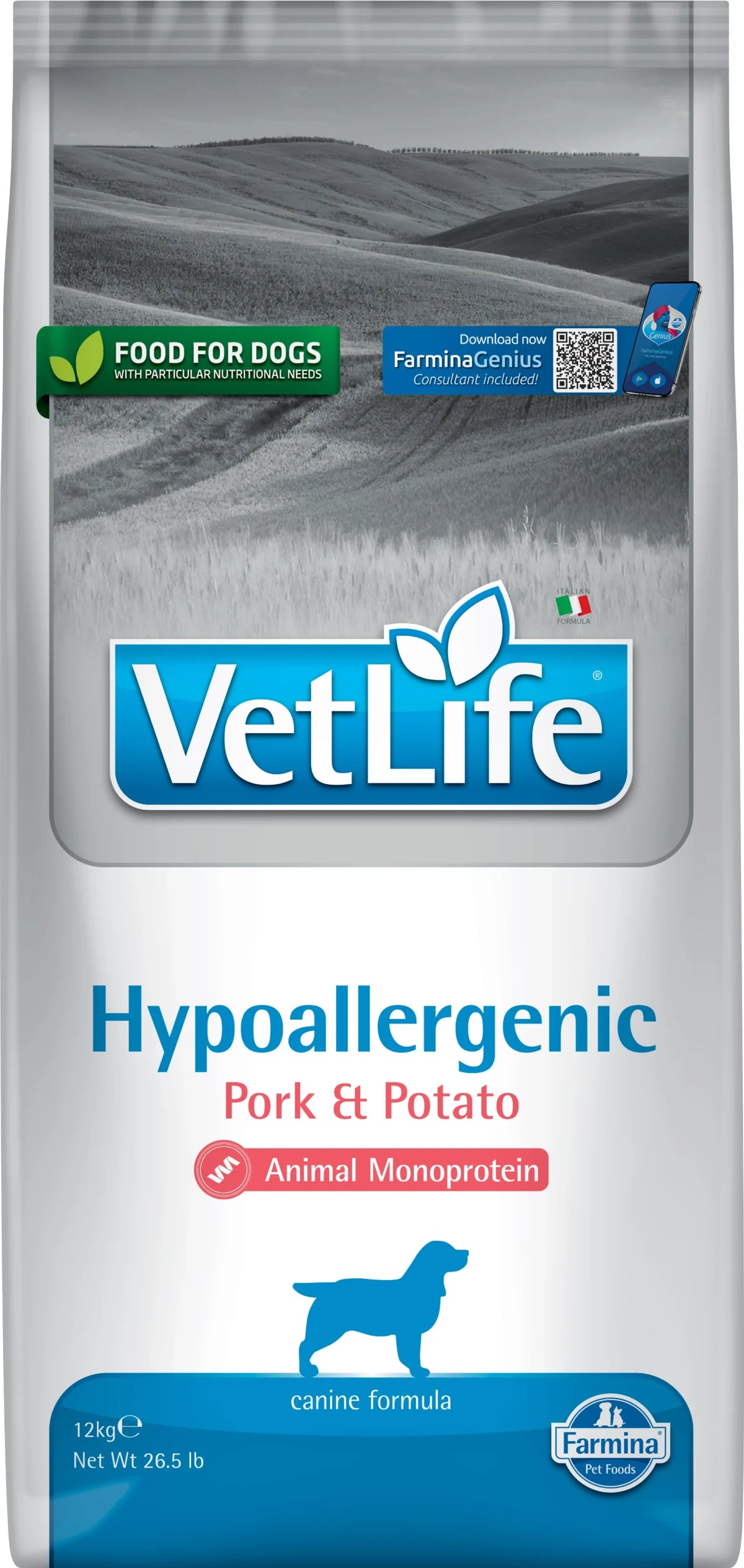 FARMINA PIENSO VET LIFE PERRO Hipoalergénico CERDO ADULT 12KG