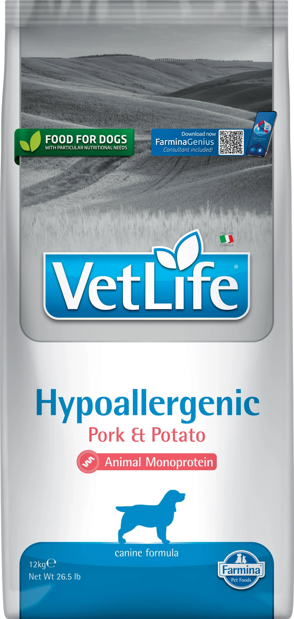 Farmina Pienso Vet Life Perro Hipoalergénico Cerdo Adulto 12Kg