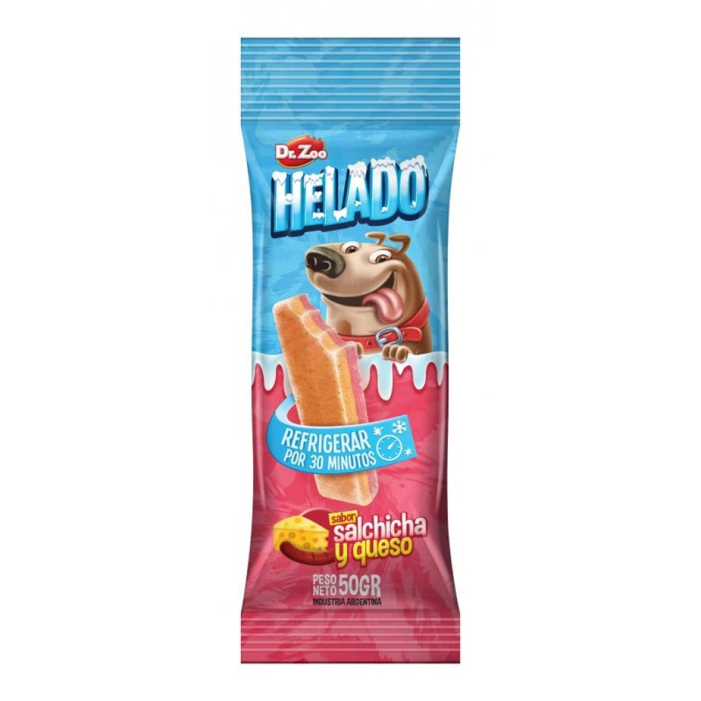DR. ZOO HELADOS 24X50GR SALCHICHA Y QUESO