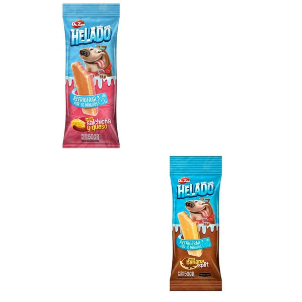 Dr. Zoo Helados 12X Salchicha Y Queso 12X Banana Split