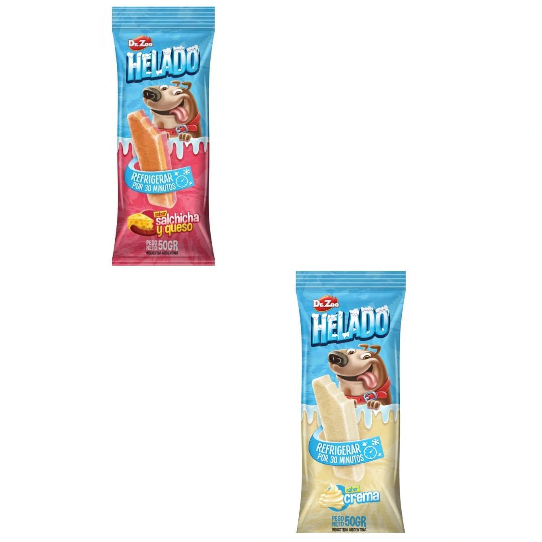 DR. ZOO HELADOS 12X CREMA 12X SALCHICHA Y QUESO
