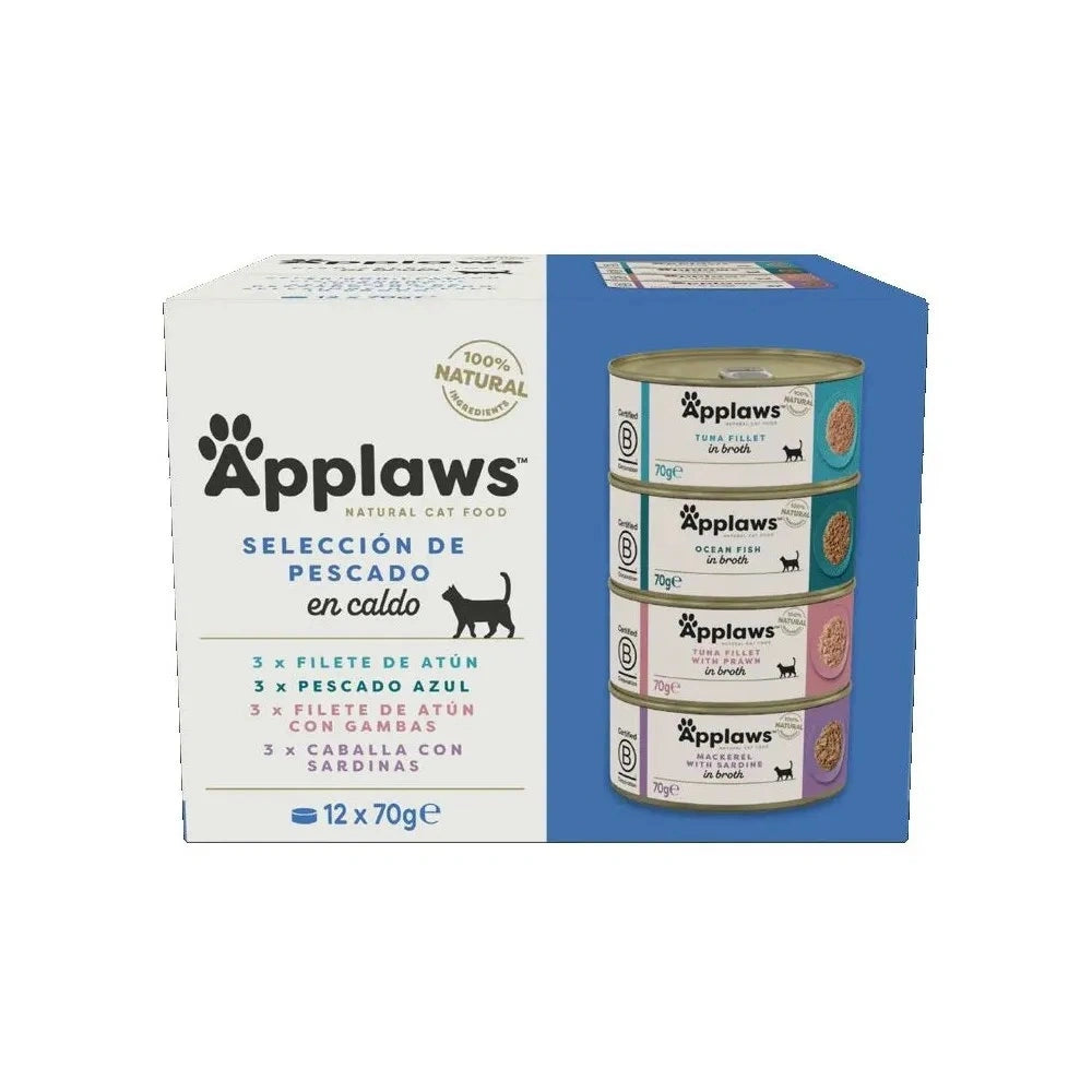 APPLAWS CAT LATA SELECCION PESCADO MULTIPACK 12X70GR
