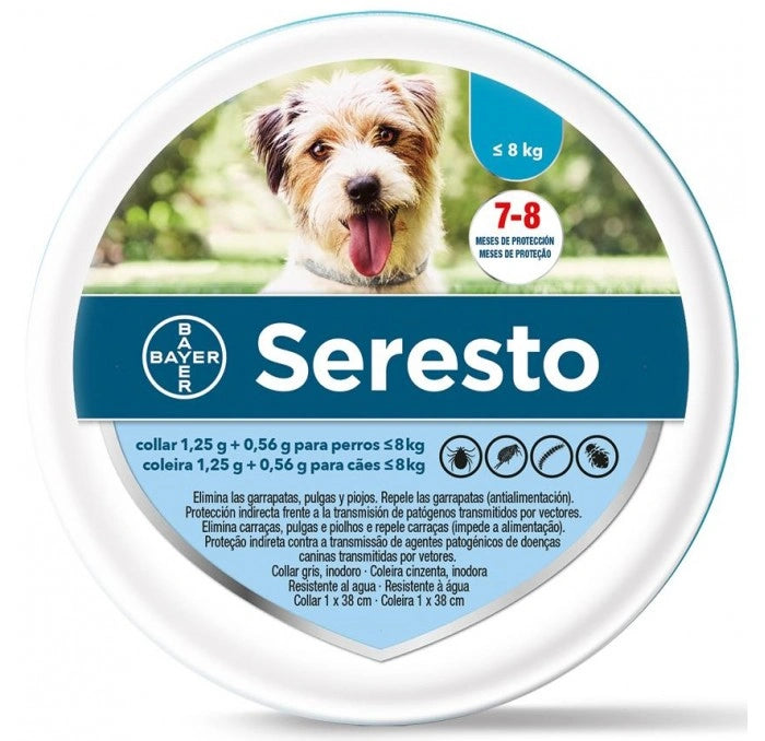 2x Seresto Collar antiparasitario Perros  38cm < 8kg Pack de 2