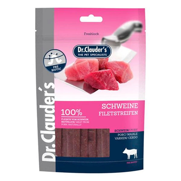 Dr.Clauder’S Gato Snack Funcional Tiras De Filete De Cerdo En Tiras 10X80G Perro