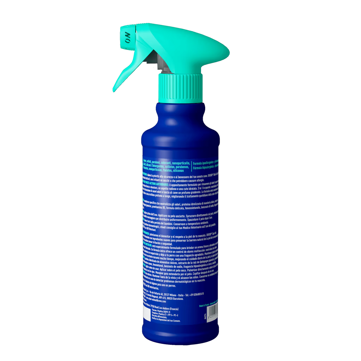 Etiqueta trasera de DOUXO® SPA Spray Antiolor 340 ml