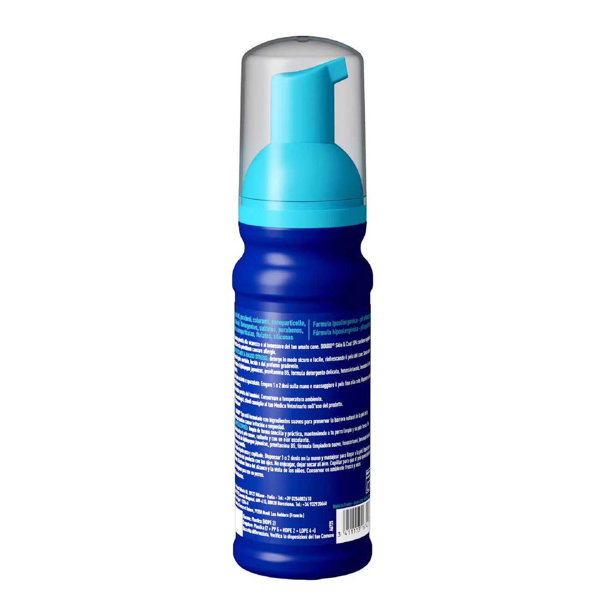 Etiqueta trasera de DOUXO® SPA Mousse Limpieza Exprés 150 ml