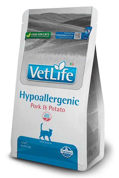 FARMINA PIENSO VET LIFE GATO Hipoalergénico CERDO ADULT 400GR
