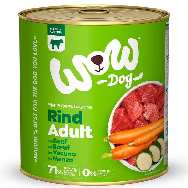 Wow Alimento Húmedo De Vacuno Con Zanahorias Perro 6X800Gr