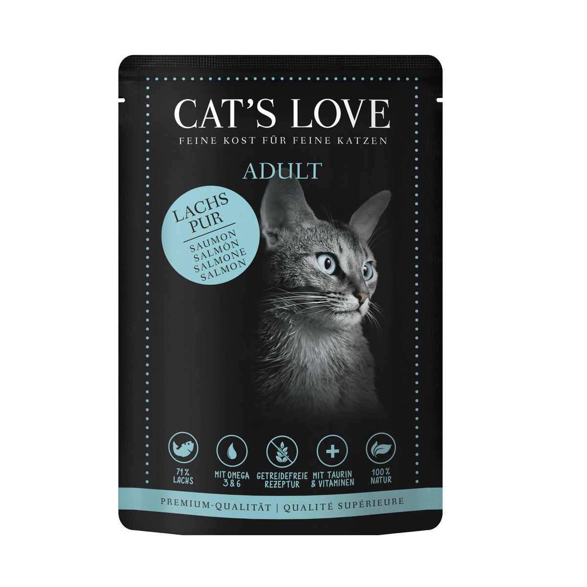 CAT’S LOVE ALIMENTO COMPLETO ADULT SALMÓN 85GR