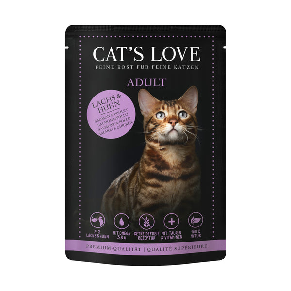 Gato’S Love Alimento Completo Adulto Salmón Y Pollo 85Gr