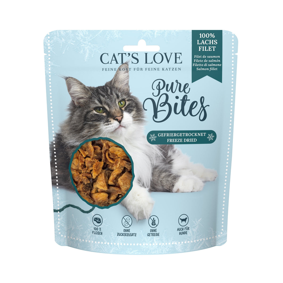 CAT’S LOVE SNACK LIOFILIZADO SALMÓN PACK  3x50G