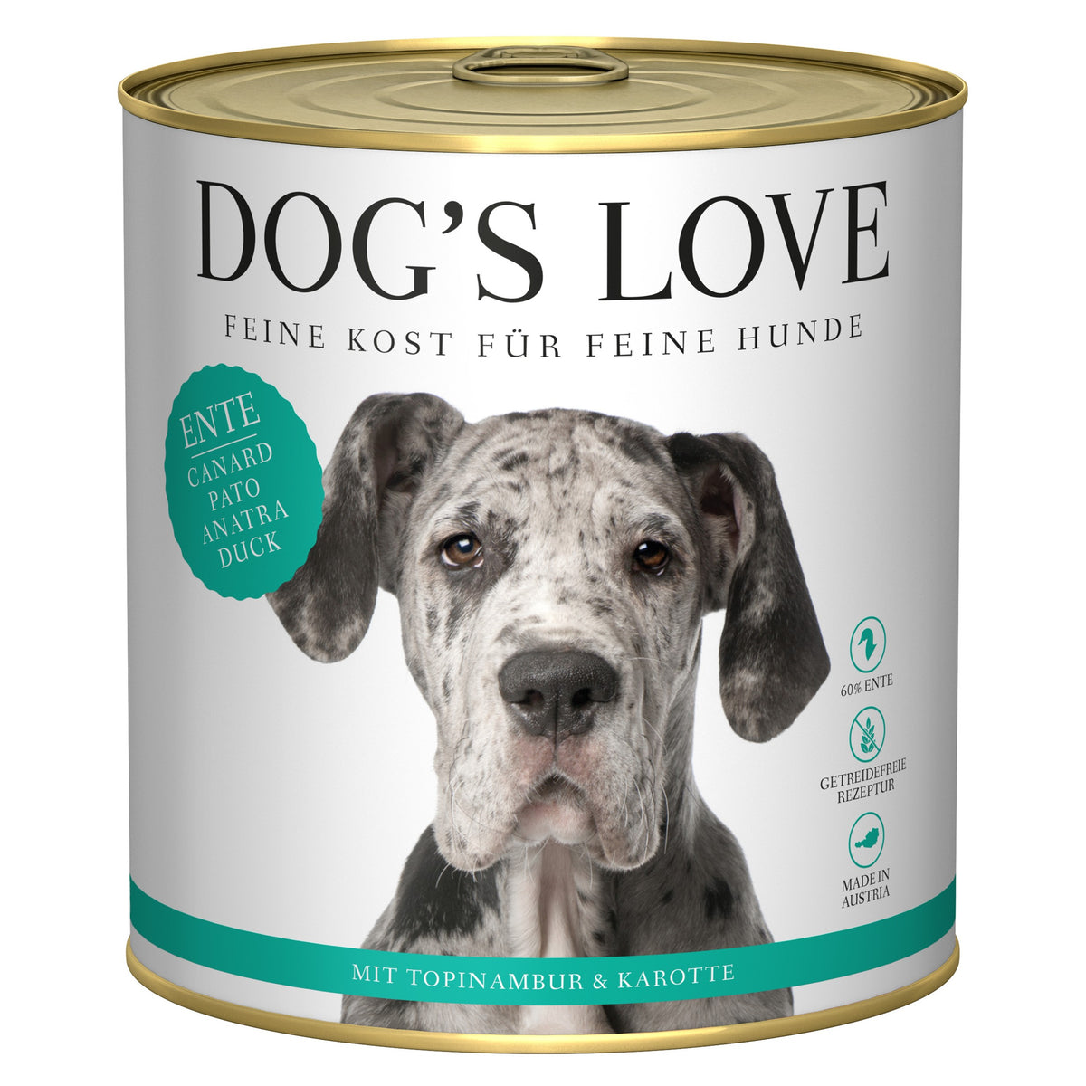 DOG’S LOVE ALIMENTO HÚMEDO PATO  6X800