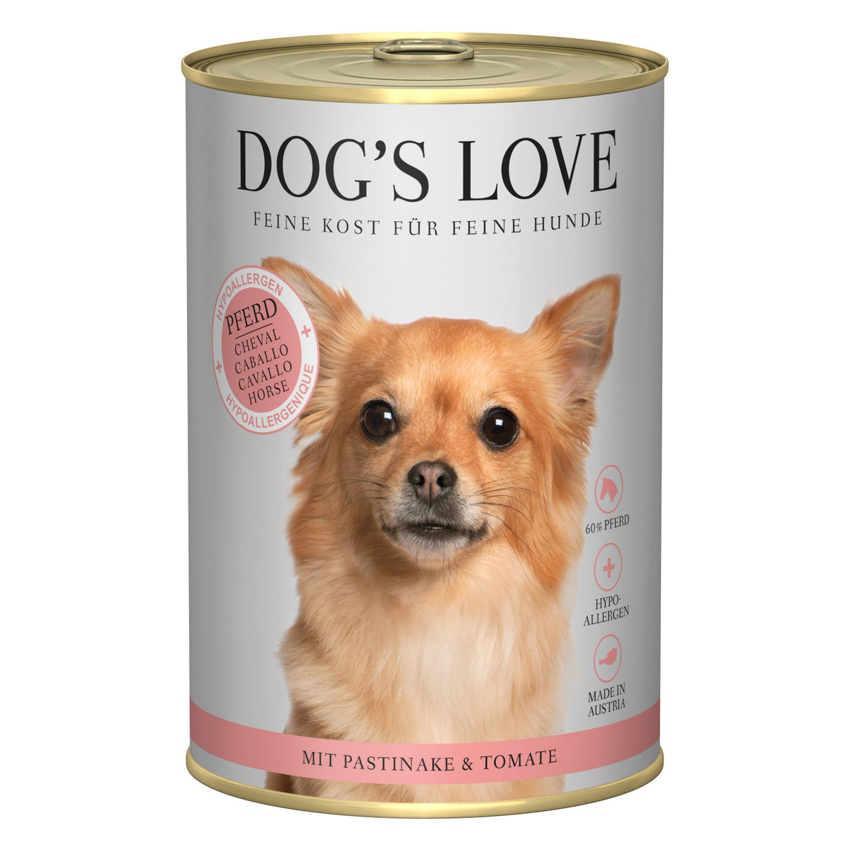 DOG’S LOVE ALIMENTO HÚMEDO PARA PERRO CABALLO HIPOALERGÉNICO 6X400
