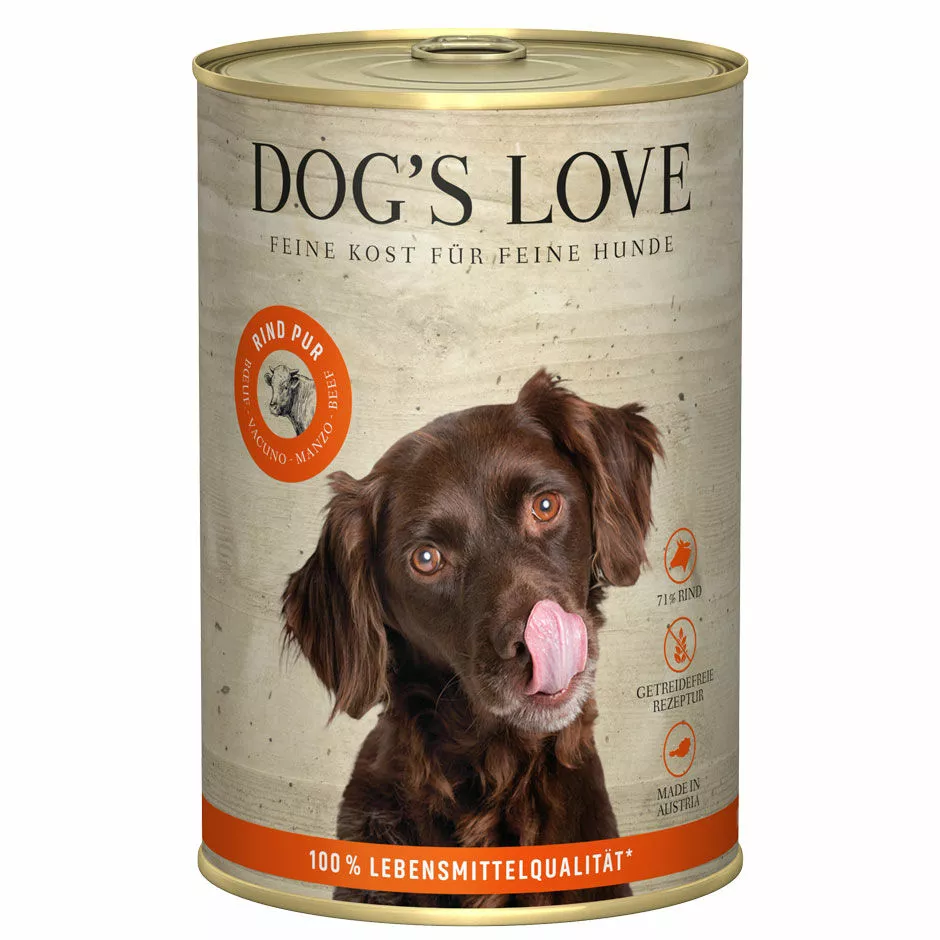Dogs Love Lata BARF Cocinado Puro Ternera 400g Perro