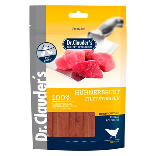 Dr.Clauder’S Snack Funcional Tiras De Filete De Pechuga De Pollo En Tiras 10X80G Perro