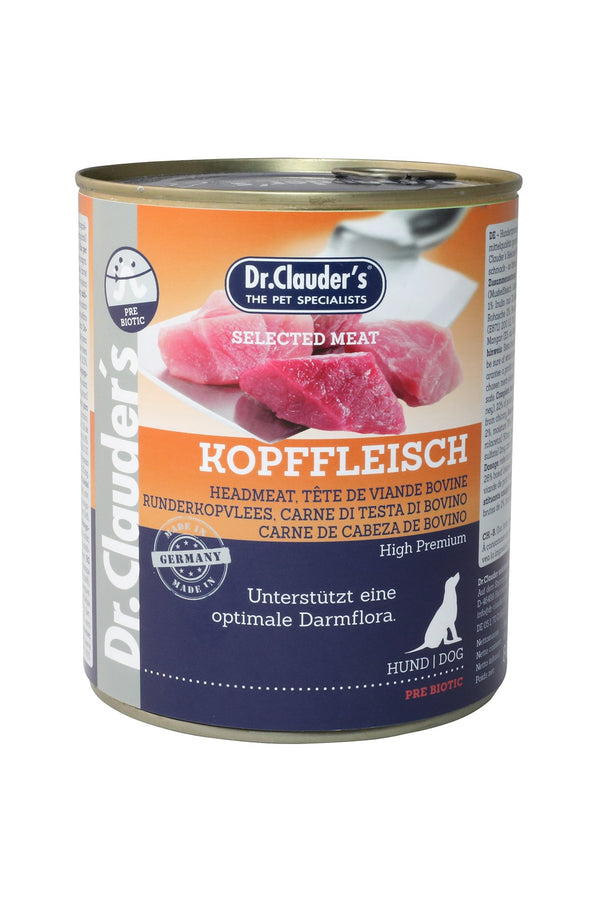 Dr.Clauder’S Húmedo Carne Seleccionada Prebiotic Carne De Cabeza 6X800G Perro