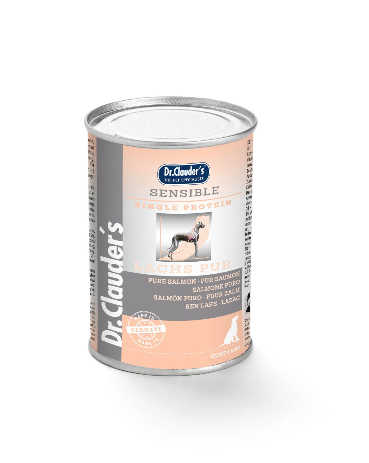Dr.Clauder’s Húmedo Diet Sensitive Puro Salmón 375G Perro