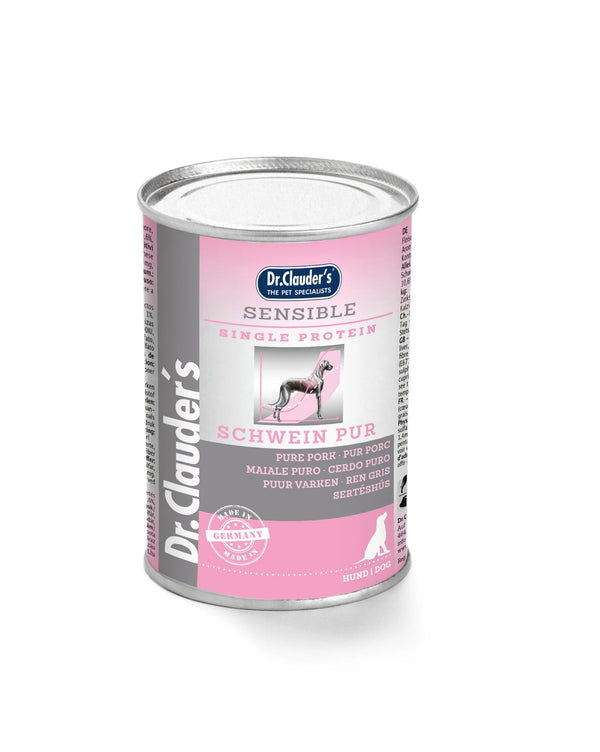 Dr.Clauder’S Húmedo Dieta Sensitive Puro Cerdo 6X400G Perro