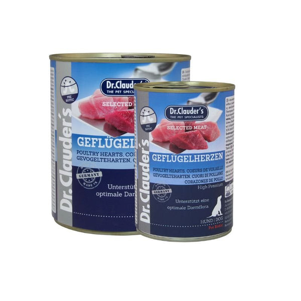 Dr.Clauder’S Húmedo Carne Seleccionada Prebiotic Corazones De Ave 6X400G Perro