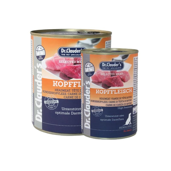 Dr.Clauder’S Húmedo Carne Seleccionada Prebiotic Carne De Cabeza 6X400G Perro
