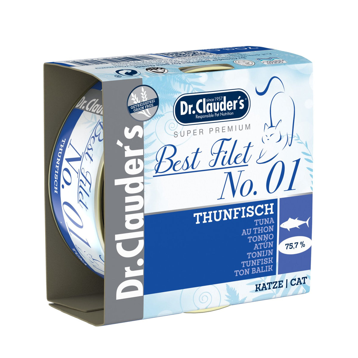 Dr.Clauder’s Húmedo Best Fillet Adult No. 1 Atún 24x70Gr Gato
