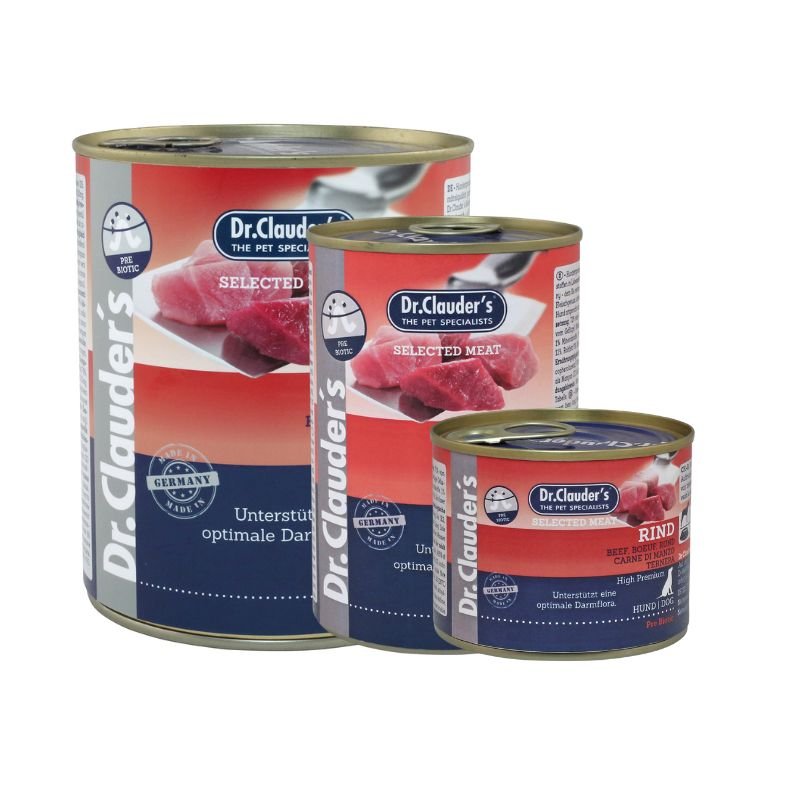 Dr.Clauder’s Húmedo Carne Seleccionada Prebiotic Ternera 6x200G Perro