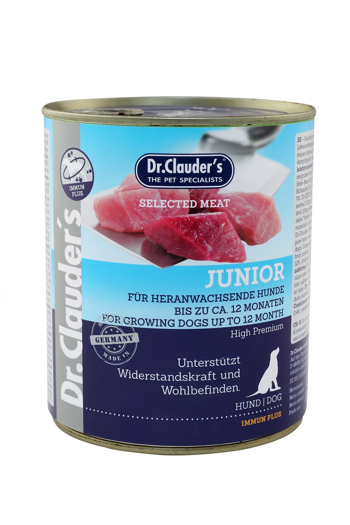 Dr.Clauder’s Húmedo Carne Seleccionada Immune Plus Cachorro 6x800G Perro