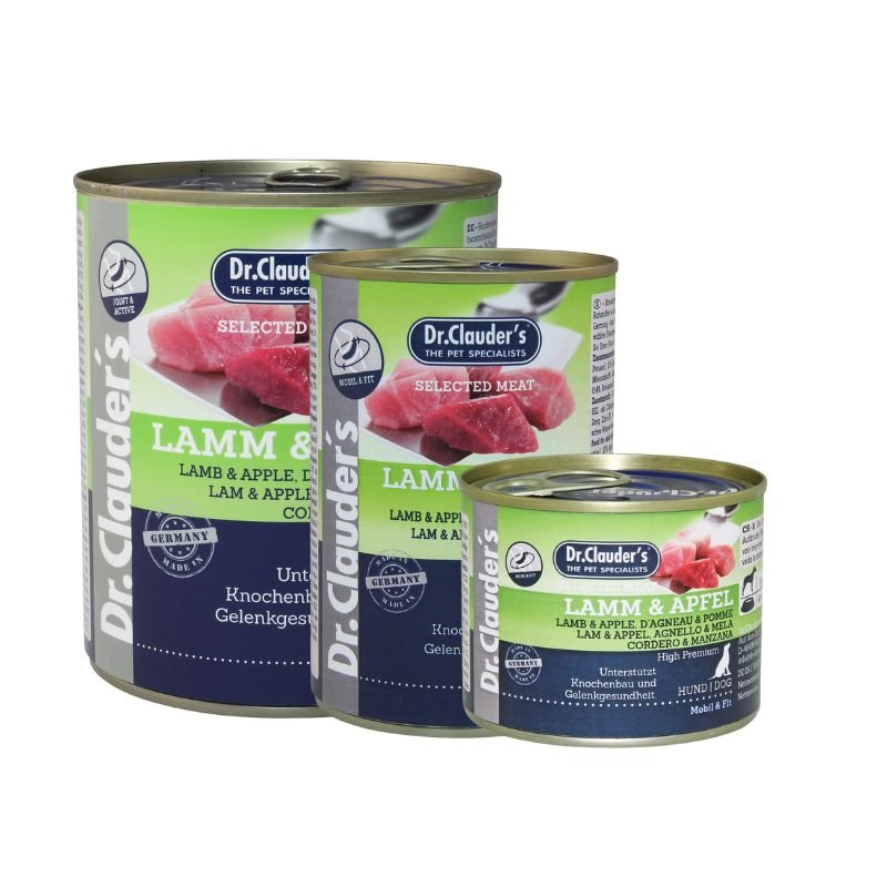 Dr.Clauder’s Húmedo Carne Seleccionada Prebiotic Cordero Y Manzana 6x200G Perro