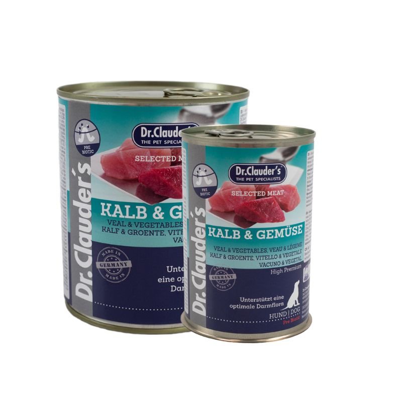 Dr.Clauder’s Húmedo Carne Seleccionada Prebiotic Ternera Y Verduras 6x400G Perro