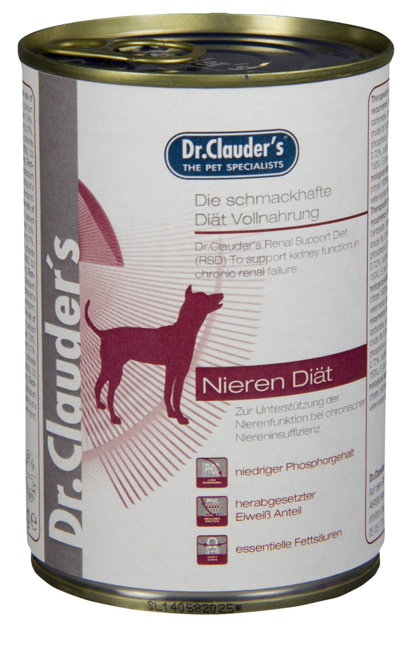 Dr.Clauder’S Húmedo Dieta Alimento Completo Rsd Dietaa Para El Riñón 6X400Gr Perro