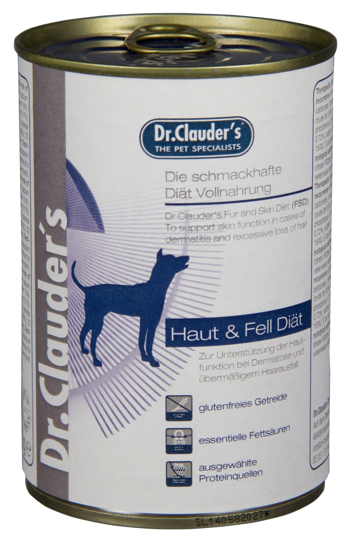 Dr.Clauder’s Húmedo Diet Alimento Completo Fsd Dieta Para Piel Y Pelaje 6x400Gr Perro