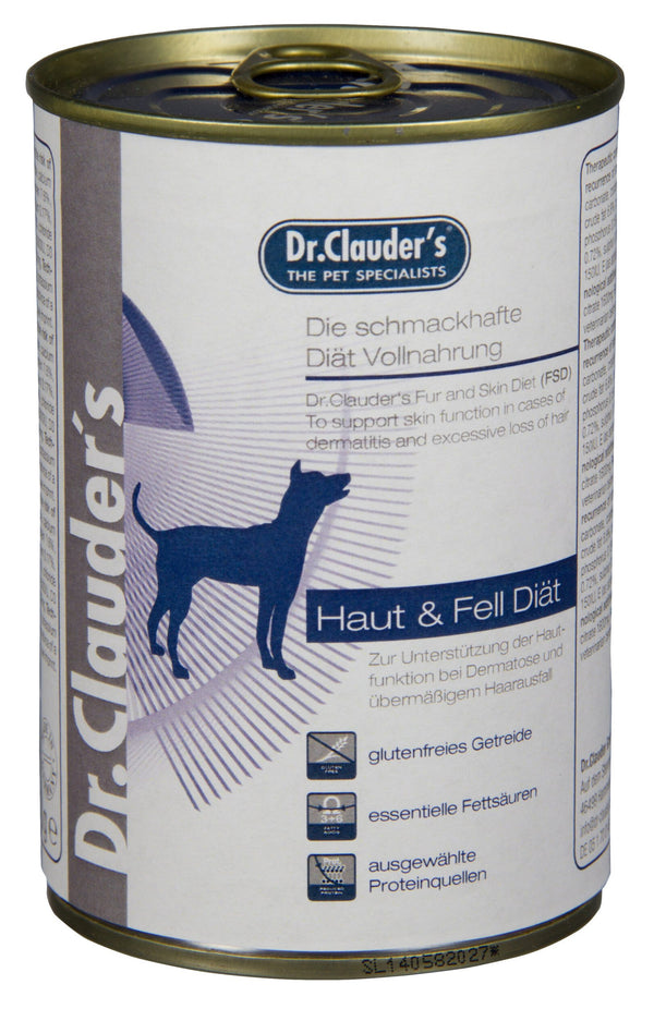 Dr.Clauder’S Húmedo Dieta Alimento Completo Fsd Dietaa Para Piel Y Pelaje 6X400Gr Perro