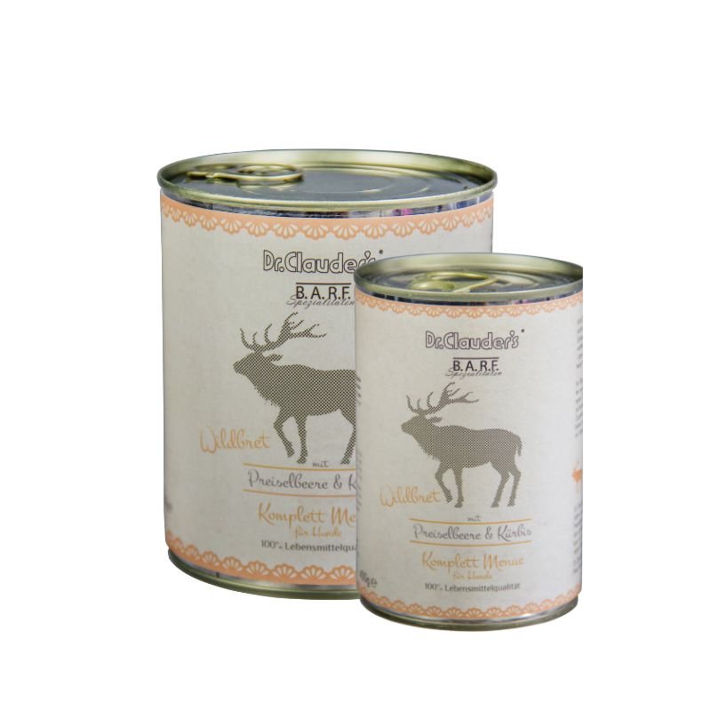 Dr.Clauder’s Húmedo B.A.R.F. Menú Completo Gamo 6x400G Perro