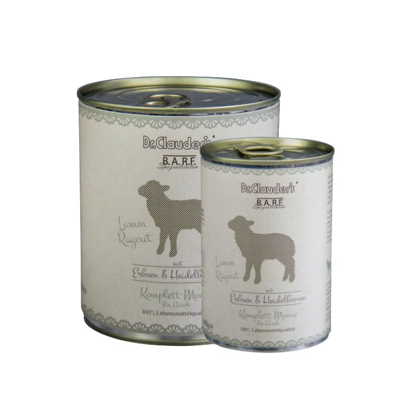 Dr.Clauder’s Húmedo B.A.R.F. Menú Completo Guiso De Cordero 6x400G Perro