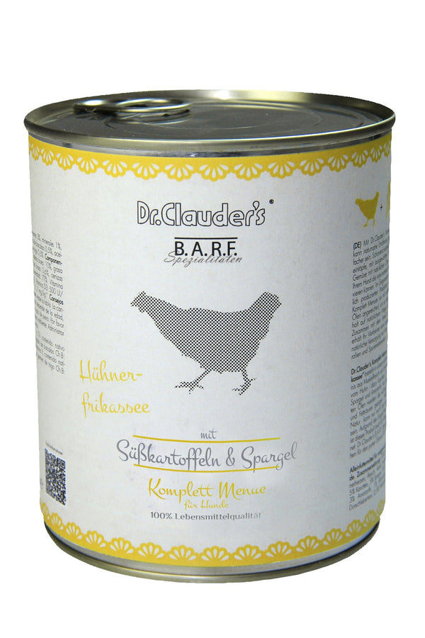 Dr.Clauder’S Húmedo B.A.R.F. Menú Completo Fricasé De Pollo 6X800G Perro