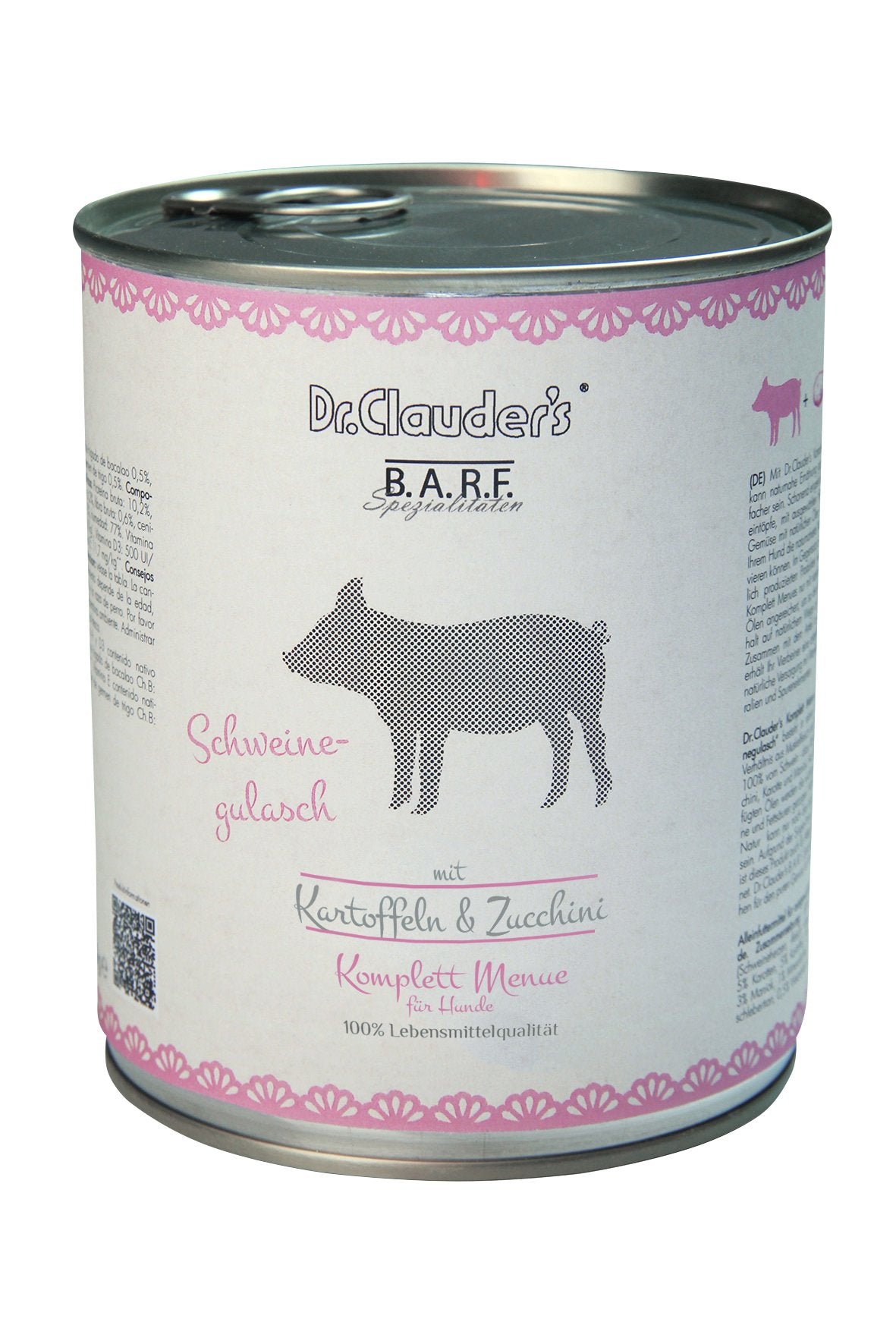Dr.Clauder’s Húmedo B.A.R.F. Menú Completo Goulash De Cerdo 6x800G Perro