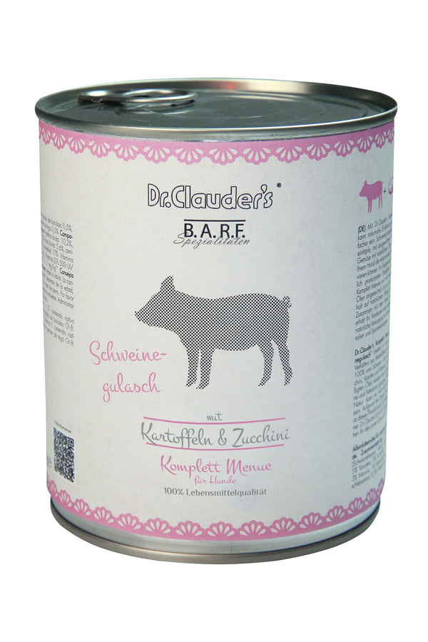 Dr.Clauder’S Húmedo B.A.R.F. Menú Completo Goulash De Cerdo 6X800G Perro