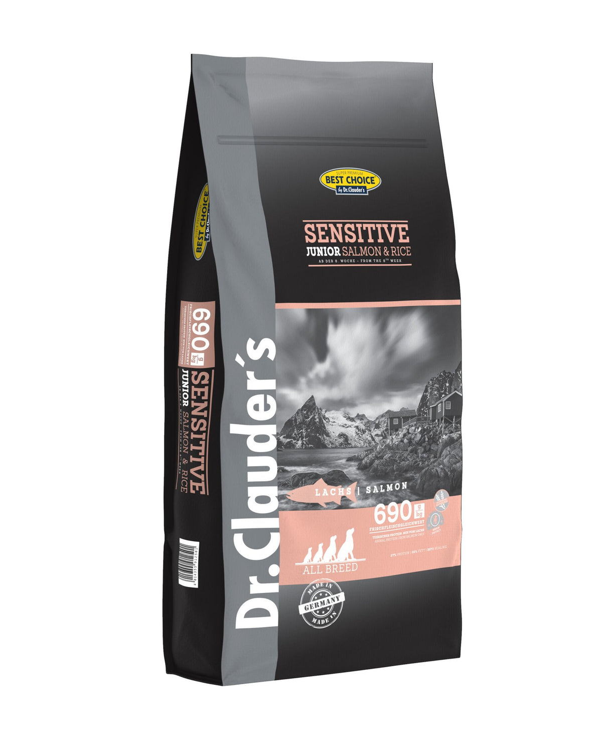 Dr.Clauder’s Seco Best Choice Sensitive Junior Salmón Y Arroz Todas Las Razas 12.5Kg Perro