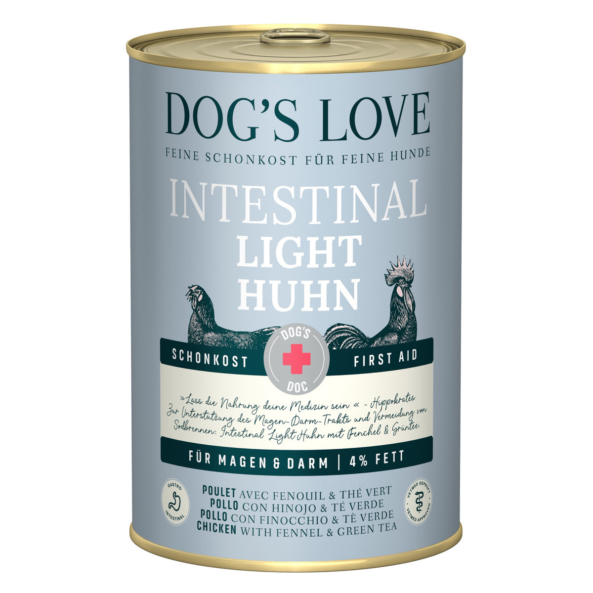 DOG’S LOVE POLLO E HINOJO DIETA BLANDA LIGHT  6×400